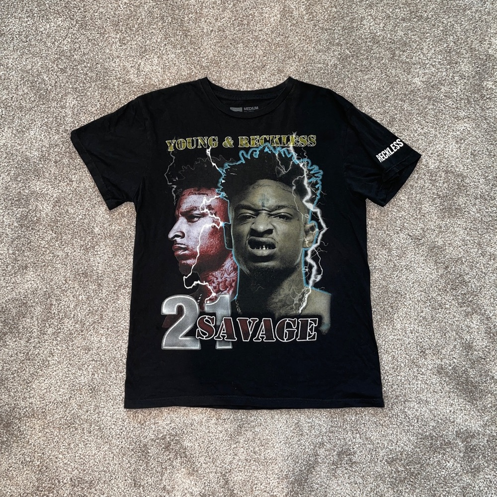 21 savage young and reckless tee